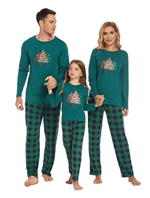 Ekouaer Matching Family Pajamas Set Christmas Pjs Long Sleeve Holiday Sleepwear