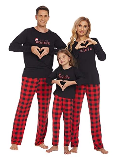 Ekouaer Matching Family Pajamas Set Christmas Pjs Long Sleeve Holiday Sleepwear