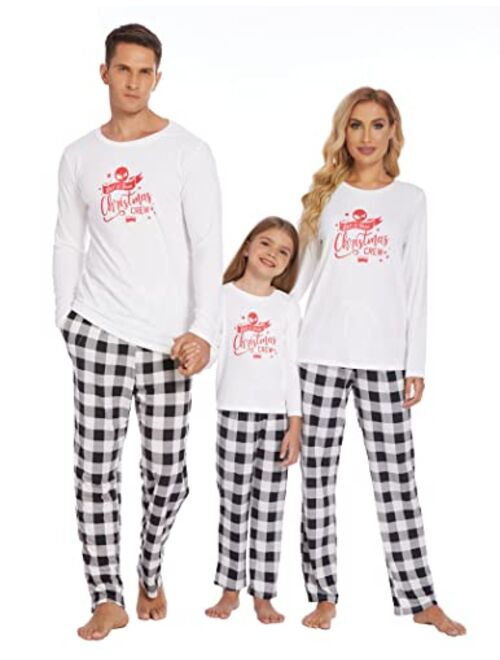 Ekouaer Matching Family Pajamas Set Christmas Pjs Long Sleeve Holiday Sleepwear