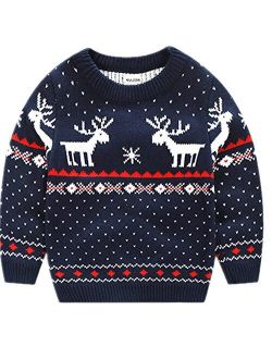 MULLSAN Children's Fireplace Lovely Sweater for Christmas Best Gift