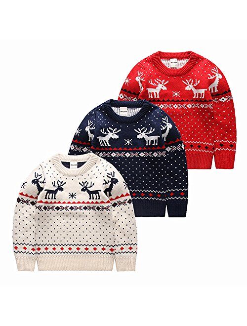 MULLSAN Children's Fireplace Lovely Sweater for Christmas Best Gift