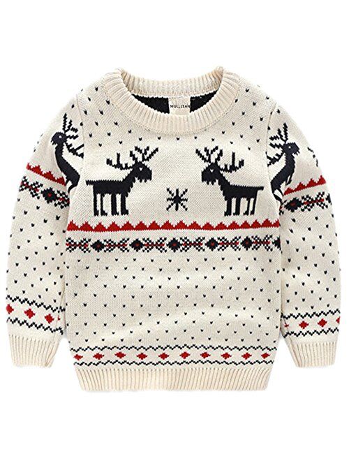 MULLSAN Children's Fireplace Lovely Sweater for Christmas Best Gift