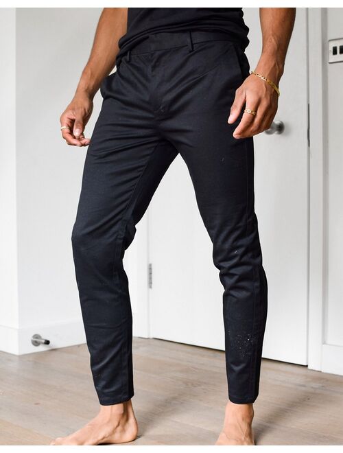 River Island skinny chinos in black