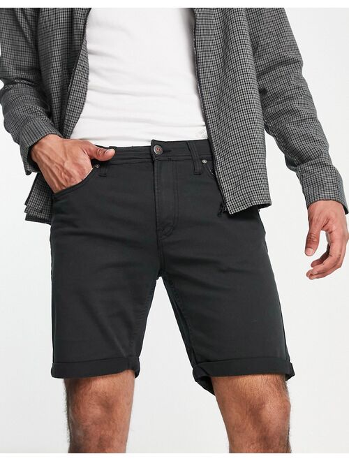 Jack & Jones Intelligence 5 pocket shorts in black