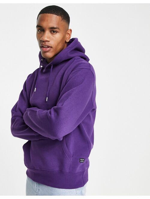 Jack & Jones Essentials oversize hoodie in purple