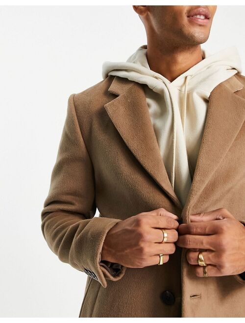 River Island overcoat in camel