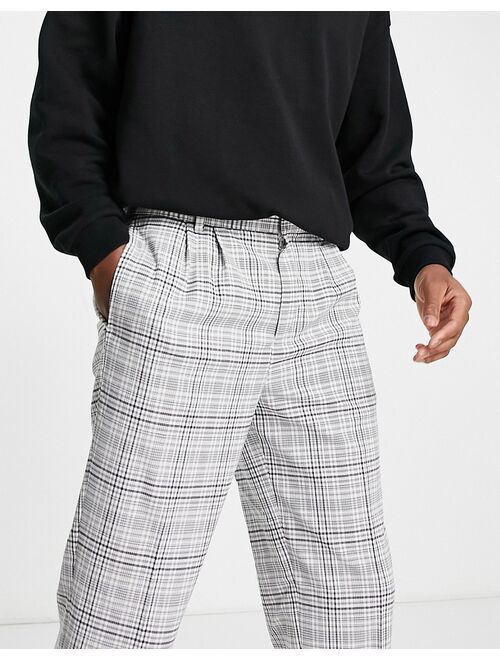 River Island smart pants in light gray check