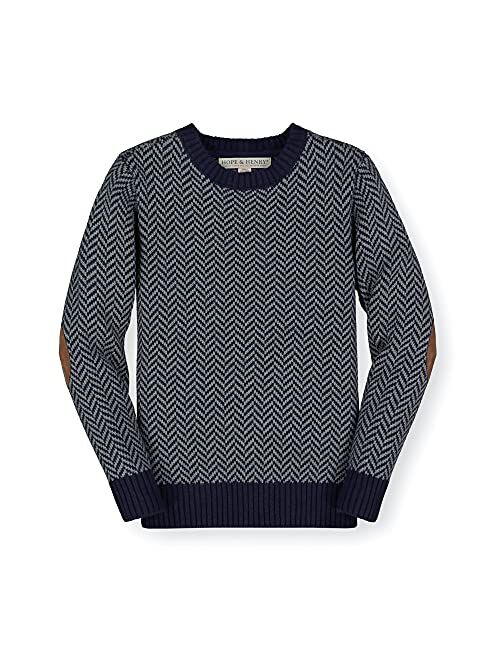 Hope & Henry Boys' Long Sleeve Crew Neck Pullover Sweater