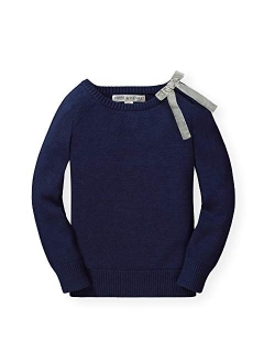 Girls' Cable Knit Sweater With Button Detail