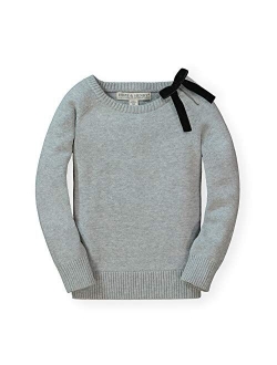 Girls' Cable Knit Sweater With Button Detail