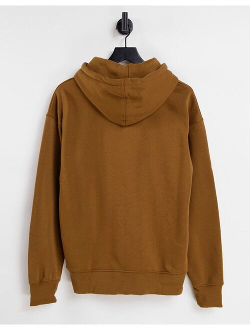 Jack & Jones Originals oversize hoodie with embroidered logo in tan