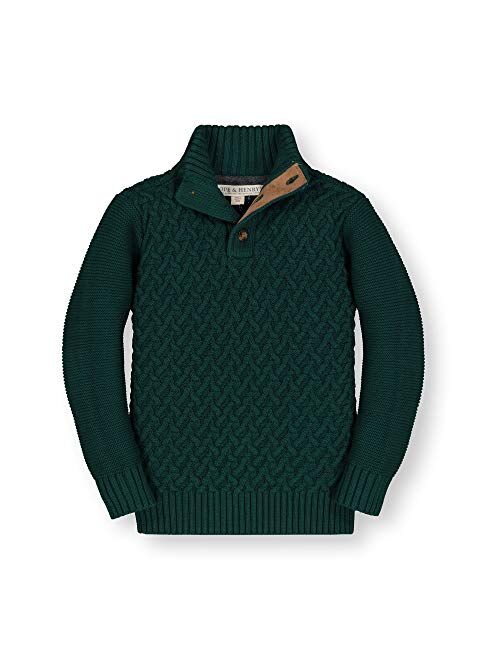 Hope & Henry Boys' Long Sleeve Mock Neck Sweater