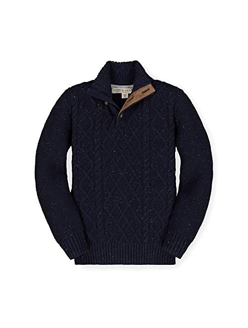 Hope & Henry Boys' Long Sleeve Mock Neck Sweater