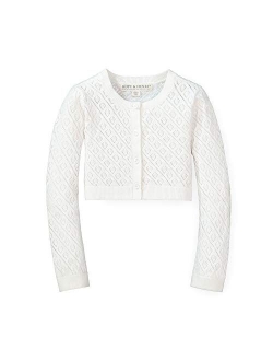 Girls' Long Sleeve Dressy Cropped Cardigan Sweater