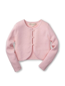 Girls' Long Sleeve Dressy Cropped Cardigan Sweater