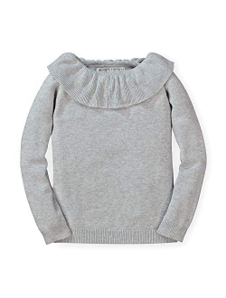 Girls' Long Sleeve Ruffle Collar Sweater