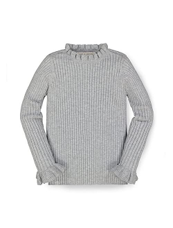 Girls' Long Sleeve Rib Knit Sweater Top