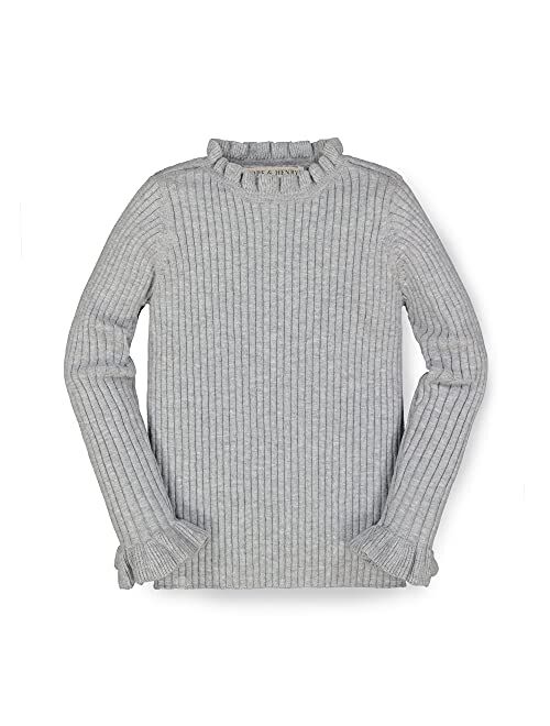 Hope & Henry Girls' Long Sleeve Rib Knit Sweater Top