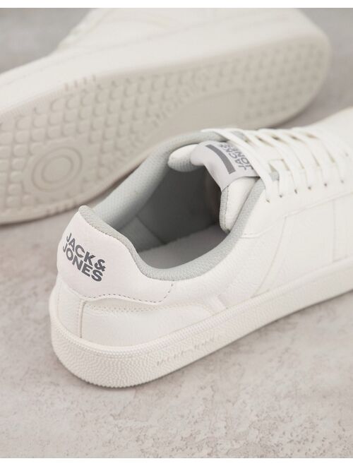 Jack & Jones faux leather sneakers in white