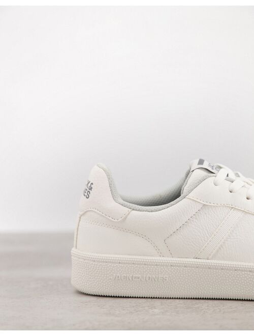 Jack & Jones faux leather sneakers in white