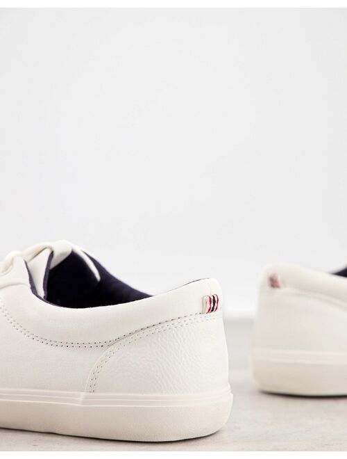 Jack & Jones lace up sneakers in white