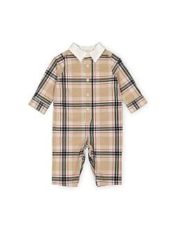 Layette Organic Cotton Woven Button Front Romper