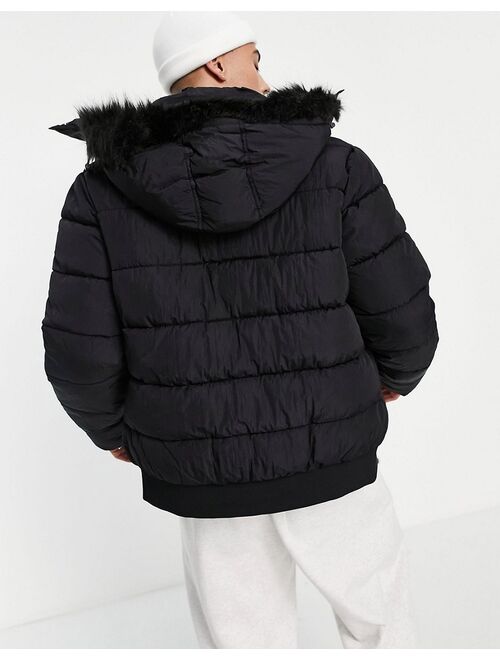 River Island puffer jacket in black