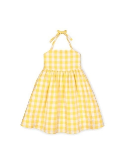 Girls' Dress with Bow Front