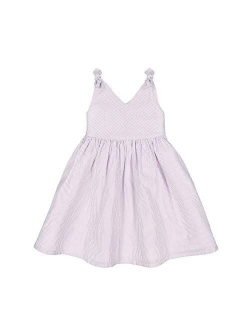 Girls' Dress with Bow Front