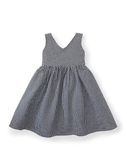 Girls' Dress with Bow Front