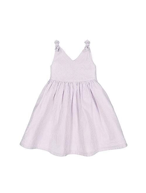 Hope & Henry Girls' Dress with Bow Front