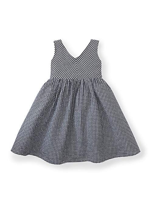 Hope & Henry Girls' Dress with Bow Front