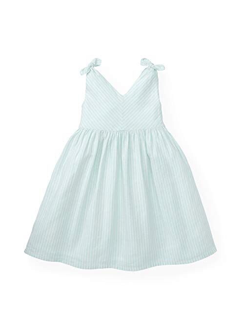 Hope & Henry Girls' Dress with Bow Front