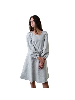 Women's Long Sleeve Knit Fit and Flare Dress