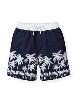 Boys' Swim Board Short Trunks with Elastic Waist