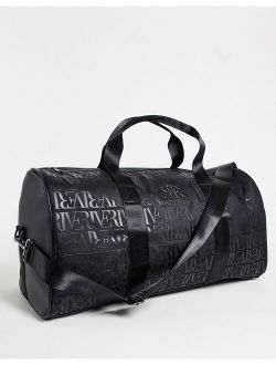 monogram holdall in black