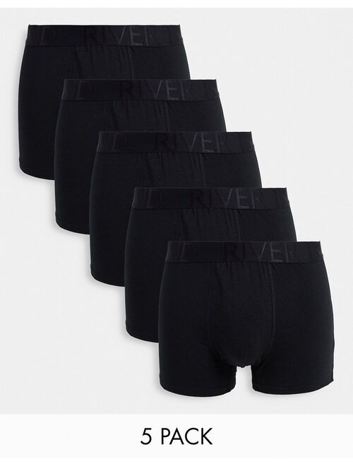 Buy River Island 5-pack boxer briefs in black online | Topofstyle