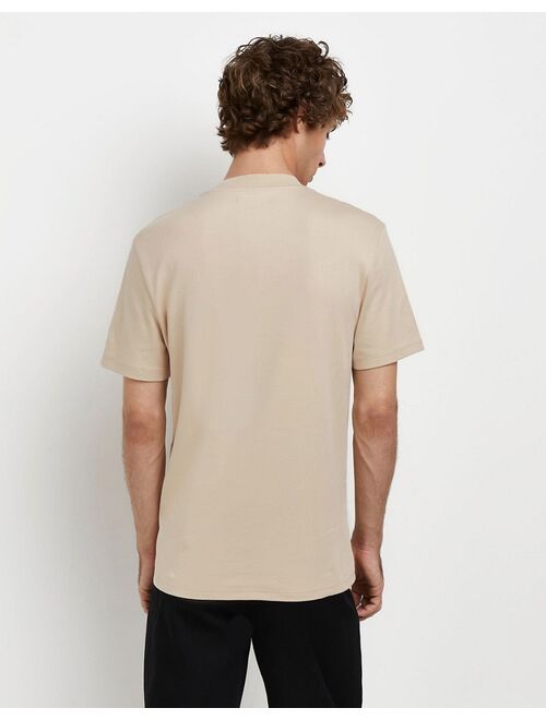 River Island high neck t-shirt in stone