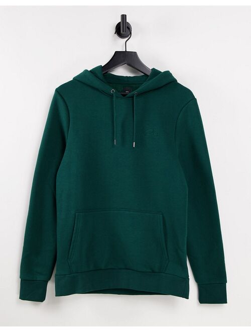 River Island RI muscle fit hoodie in green