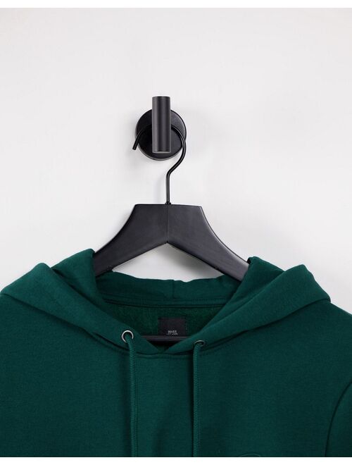 River Island RI muscle fit hoodie in green