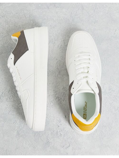 River Island color block sneakers in white