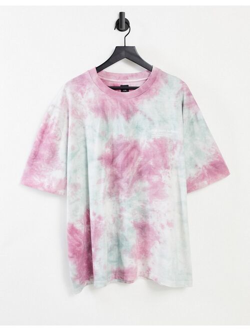 River Island oversized tie dye t-shirt in gray