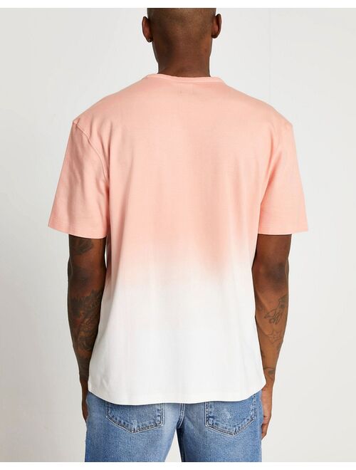 River Island tie dye t-shirt in pink