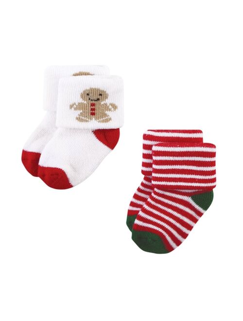 Hudson Baby Girls and Boys Cotton Rich Terry Socks, Set of 12