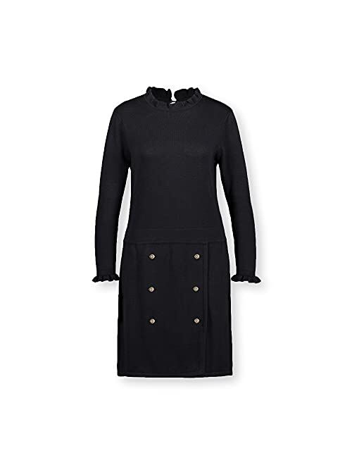 Hope & Henry Womens' Cable Sweater Dress with Elbow Patches