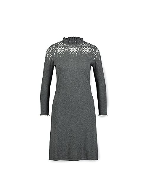 Hope & Henry Womens' Cable Sweater Dress with Elbow Patches