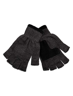 Men's Knit Fingerless Gloves