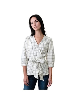 Womens' Puff Sleeve Wrap Shirt