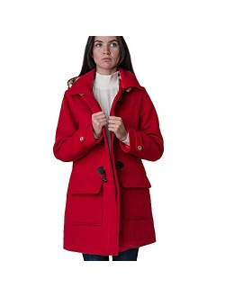 Women's Toggle Duffle Coat with Detachable Hood
