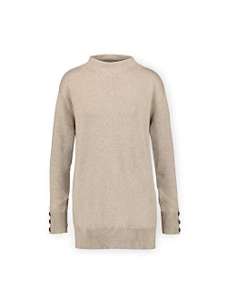 Women's Long Sleeve Funnel Neck Tunic Sweater